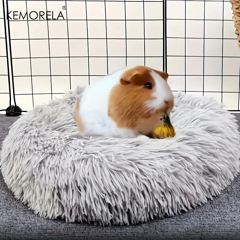 1PCS Ultra-Soft Plush Pet Nest Cozy Warm Hamster Sleeping Bed Non-Slip Bottom Insulated Padding for Guinea & Other Small Animals
