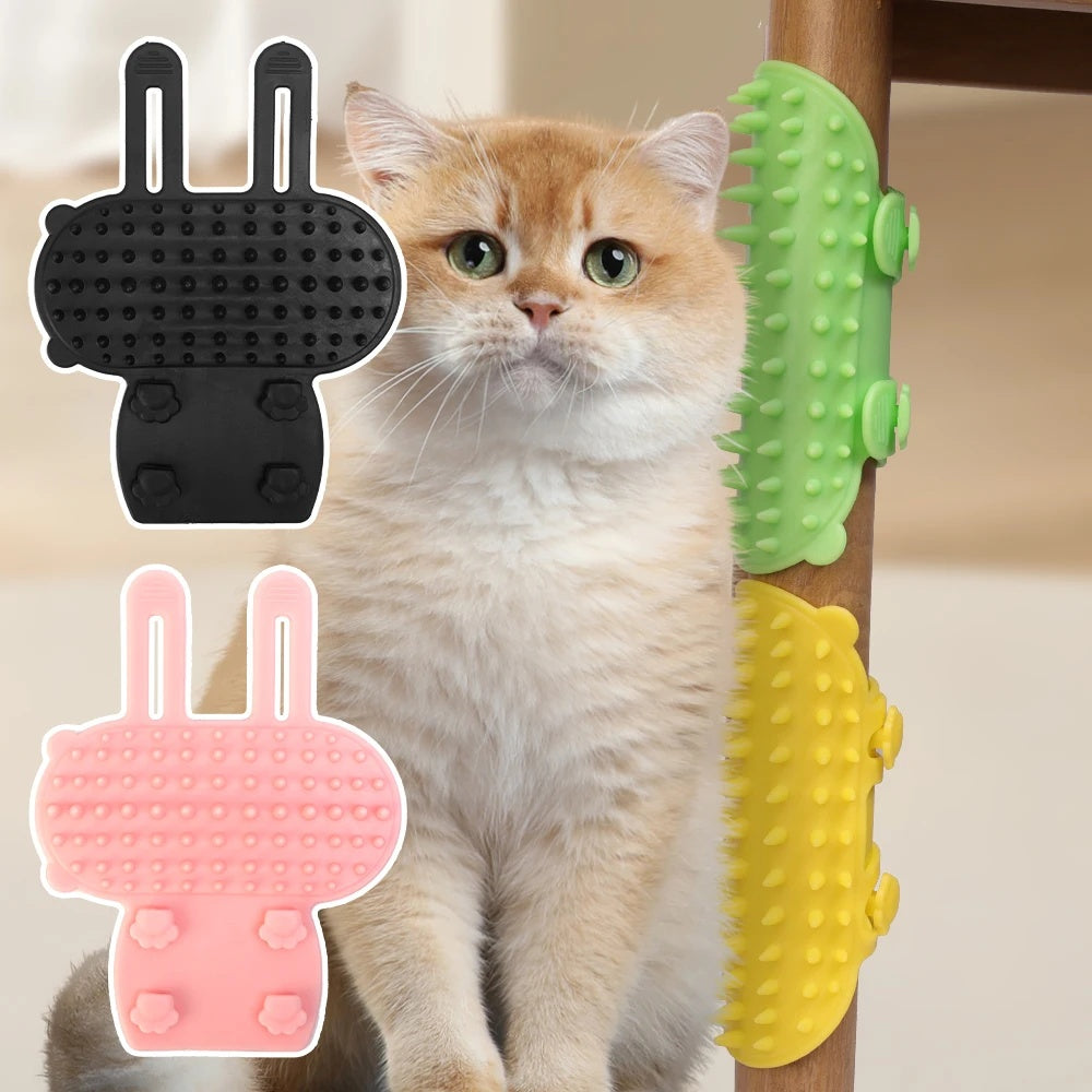Cat Hair Removal Massage Comb Cats Scratching Rubbing Brush  Wall Corner Cat Scratcher Combs Pet Products