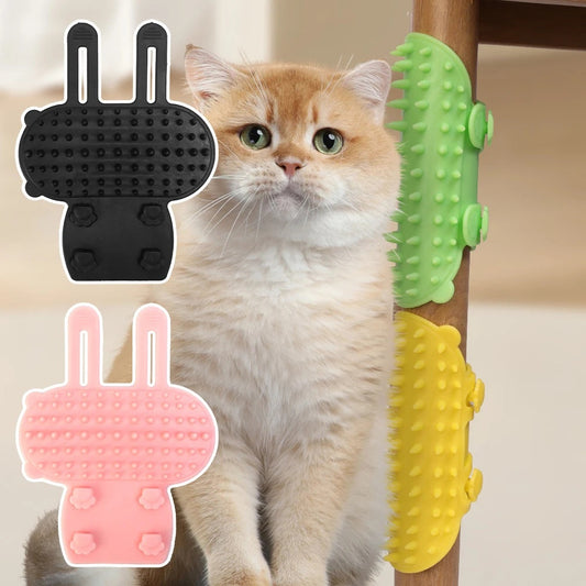 Cat Hair Removal Massage Comb Cats Scratching Rubbing Brush  Wall Corner Cat Scratcher Combs Pet Products