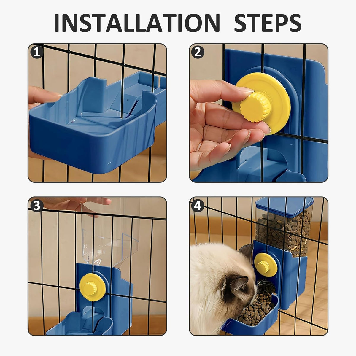 Hanging Automatic Food Water Dispenser For Cage