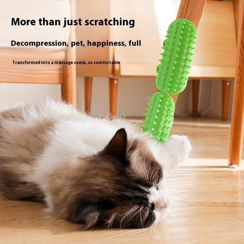 Cat Hair Removal Massage Comb Cats Scratching Rubbing Brush  Wall Corner Cat Scratcher Combs Pet Products