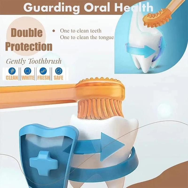 Teeth Whitening Dog Cat Silicone Soft Toothbrush Oral Care