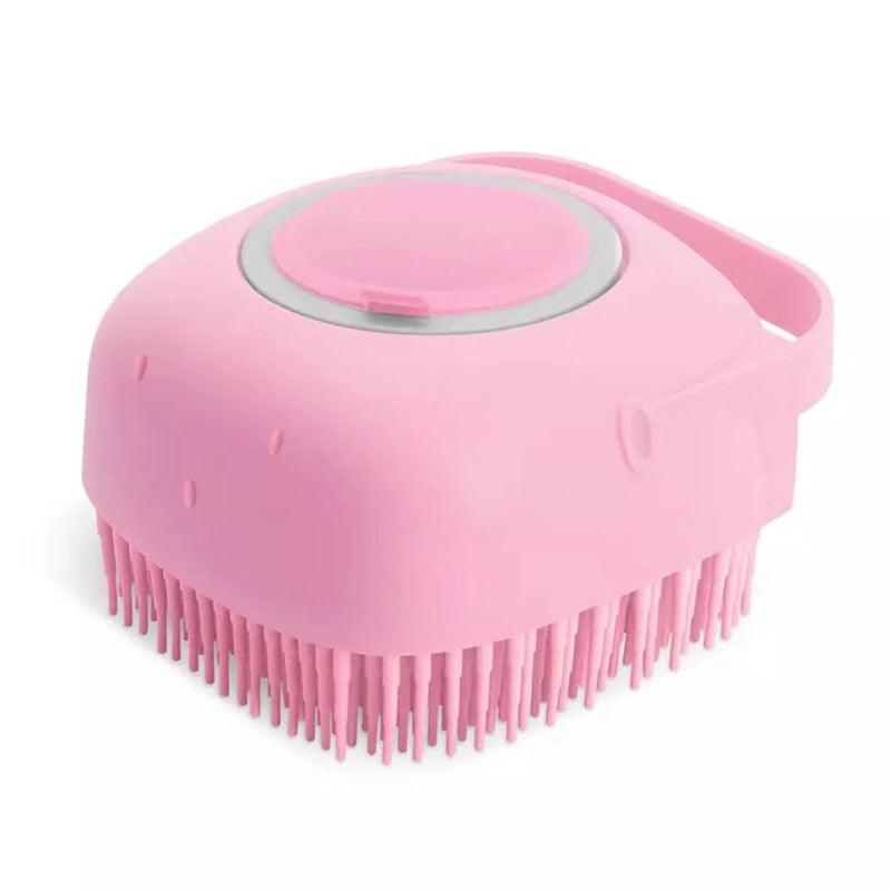 Dog Cat Bath Brush 2-in-1 Pet  Massage Comb Soft Silicone