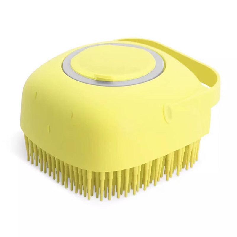 Dog Cat Bath Brush 2-in-1 Pet  Massage Comb Soft Silicone