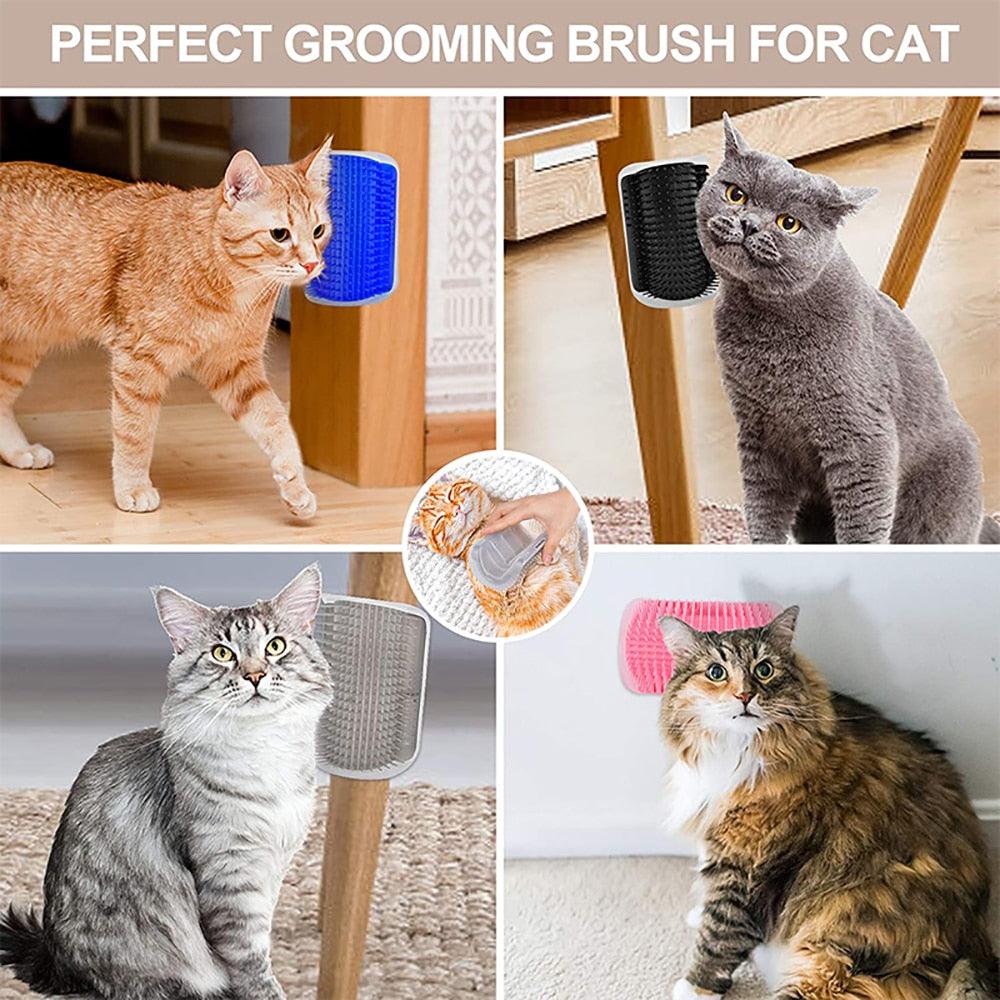 Massager for Cats Pet  Brush Remove Hair Comb Grooming Brushes Wall Mounted Scraper