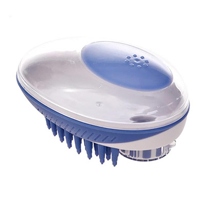 Dog Cat Bath Brush 2-in-1 Pet  Massage Comb Soft Silicone