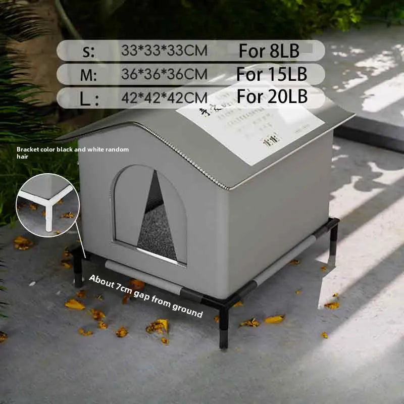 Waterproof Outdoor Pet House – Winter Warm  Foldable, Washable, Cozy Shelter