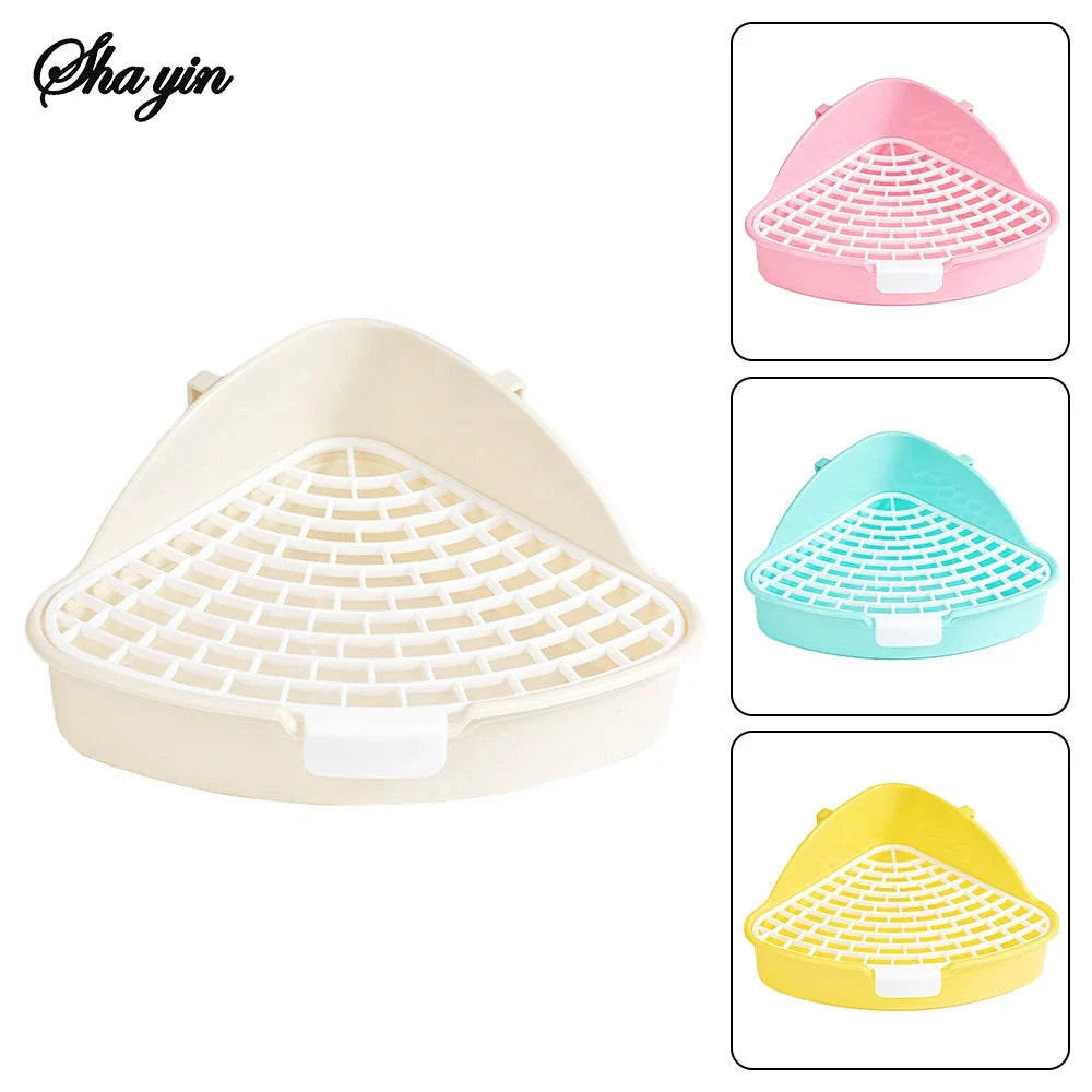 1PC Triangle Potty Corner Litter Box for Small Animals