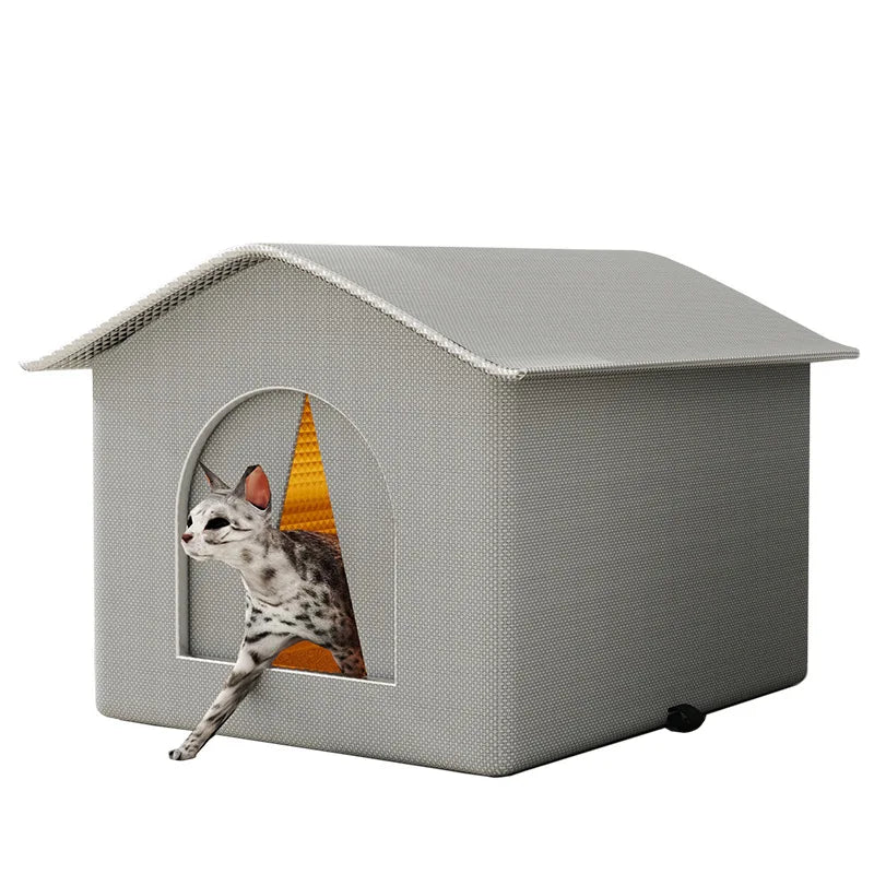 Waterproof Outdoor Pet House – Winter Warm  Foldable, Washable, Cozy Shelter