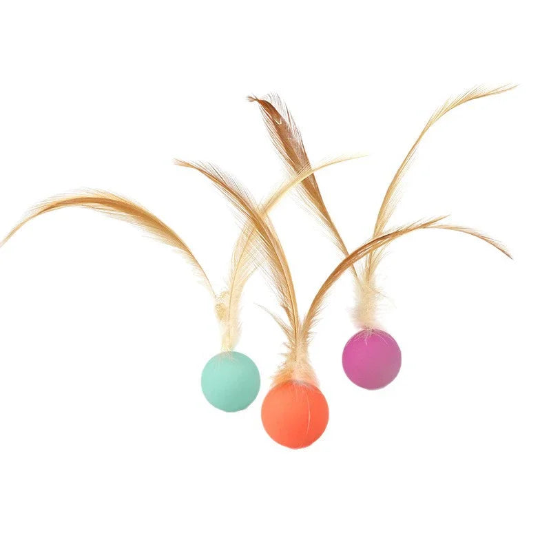 Funny Cat Elastic Ball Toy Interactive Balls Pet