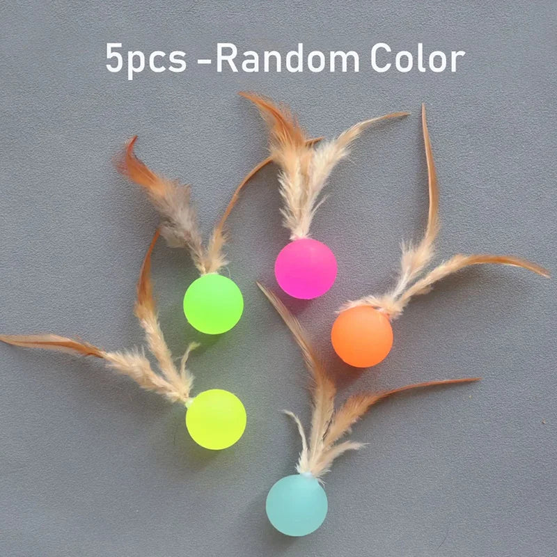 Funny Cat Elastic Ball Toy Interactive Balls Pet