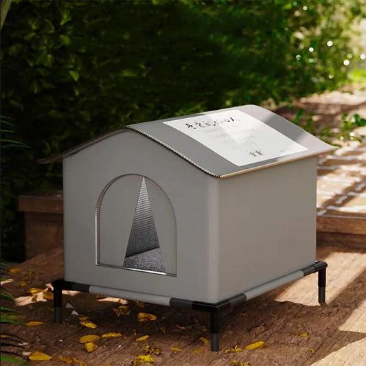 Waterproof Outdoor Pet House – Winter Warm  Foldable, Washable, Cozy Shelter