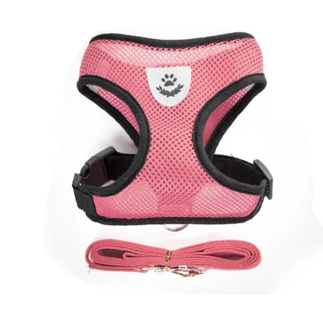 Cat Dog Harness with Lead Leash Adjustable Vest