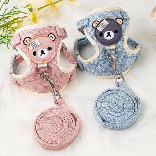 Cute Bear Vest Style Pet Leash for Small Pets