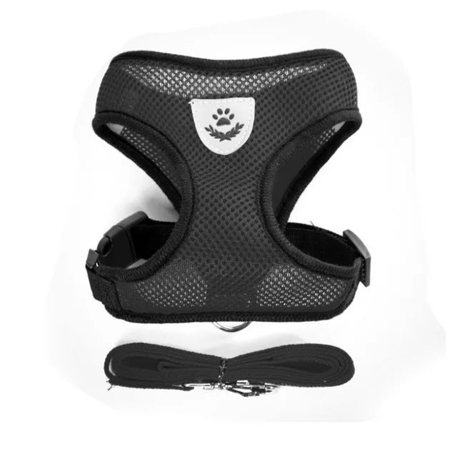 Cat Dog Harness with Lead Leash Adjustable Vest