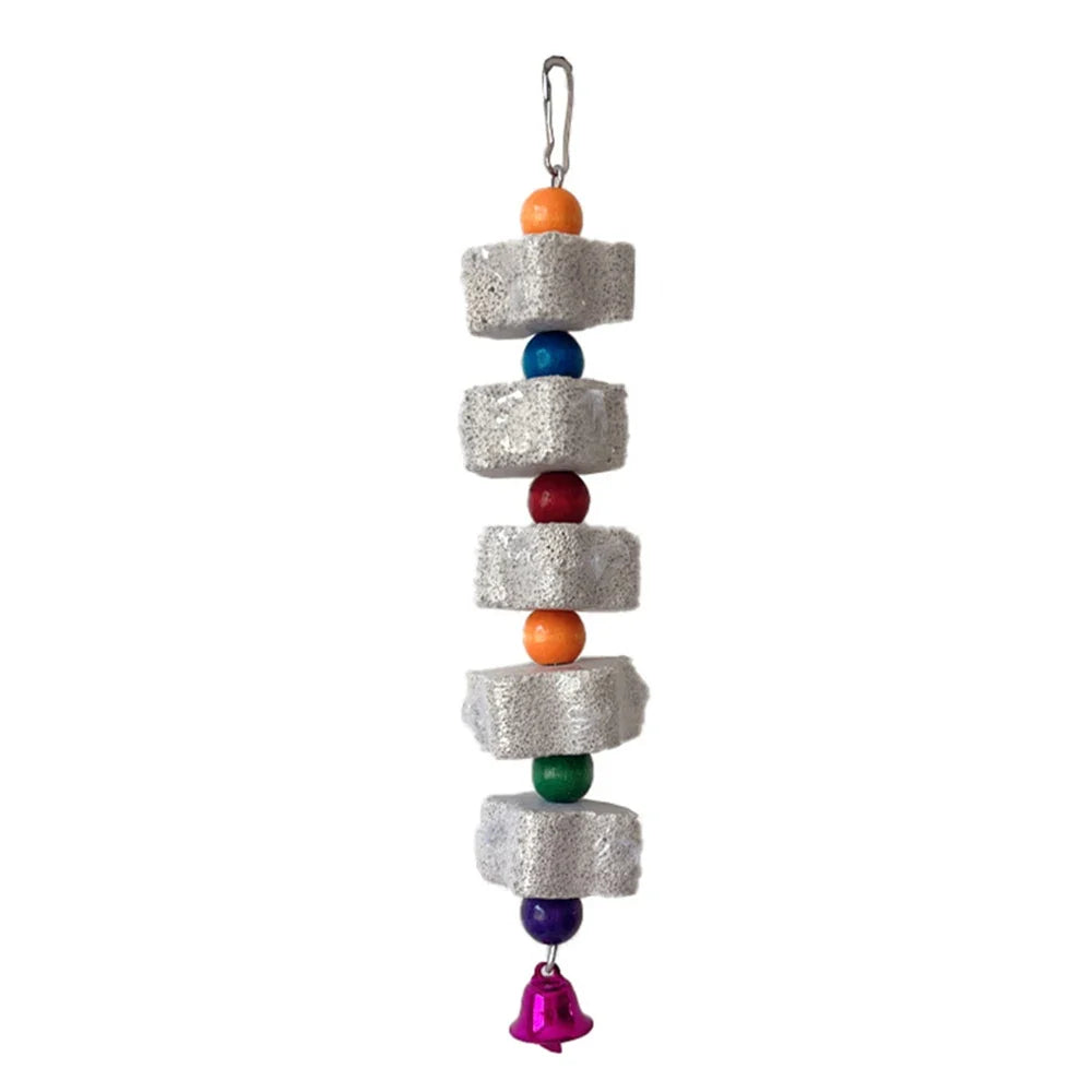 1PC Pet Teeth Grinding Volcanic Rock Toy for Parrots Hamsters Cage Accessories Bird Toy Chewing Toy