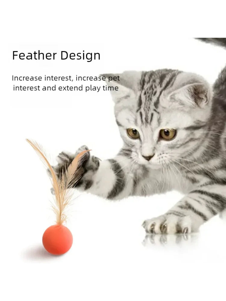 Funny Cat Elastic Ball Toy Interactive Balls Pet