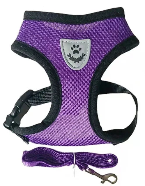Cat Dog Harness with Lead Leash Adjustable Vest
