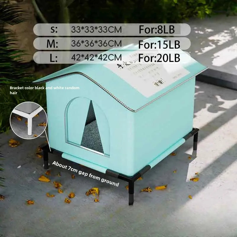 Waterproof Outdoor Pet House – Winter Warm  Foldable, Washable, Cozy Shelter