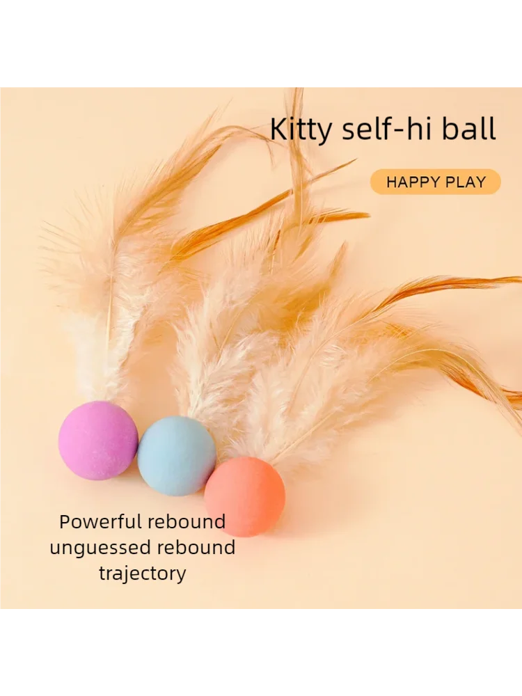 Funny Cat Elastic Ball Toy Interactive Balls Pet