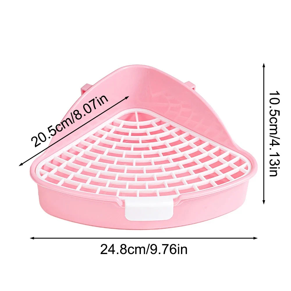 1PC Triangle Potty Corner Litter Box for Small Animals