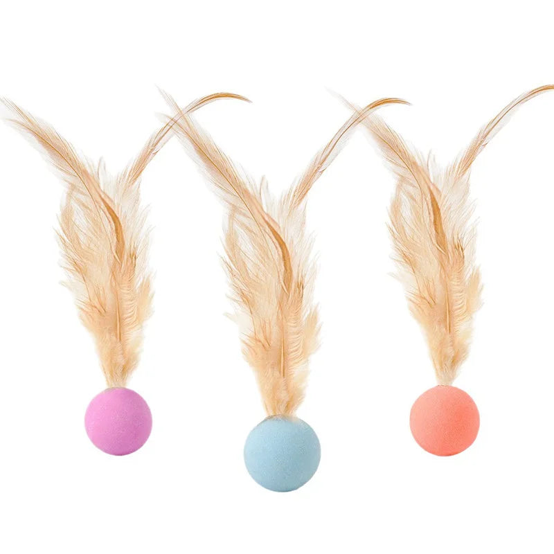 Funny Cat Elastic Ball Toy Interactive Balls Pet