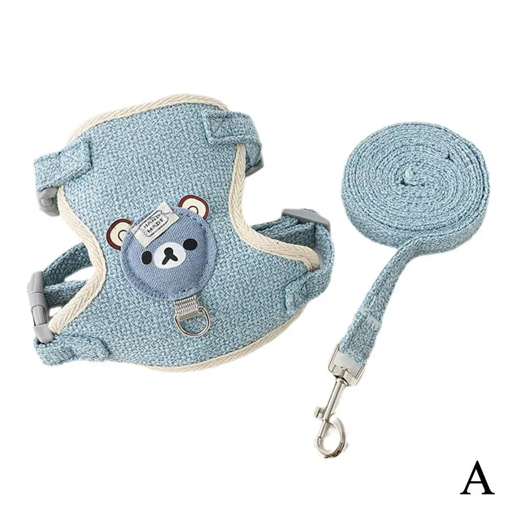 Cute Bear Vest Style Pet Leash for Small Pets