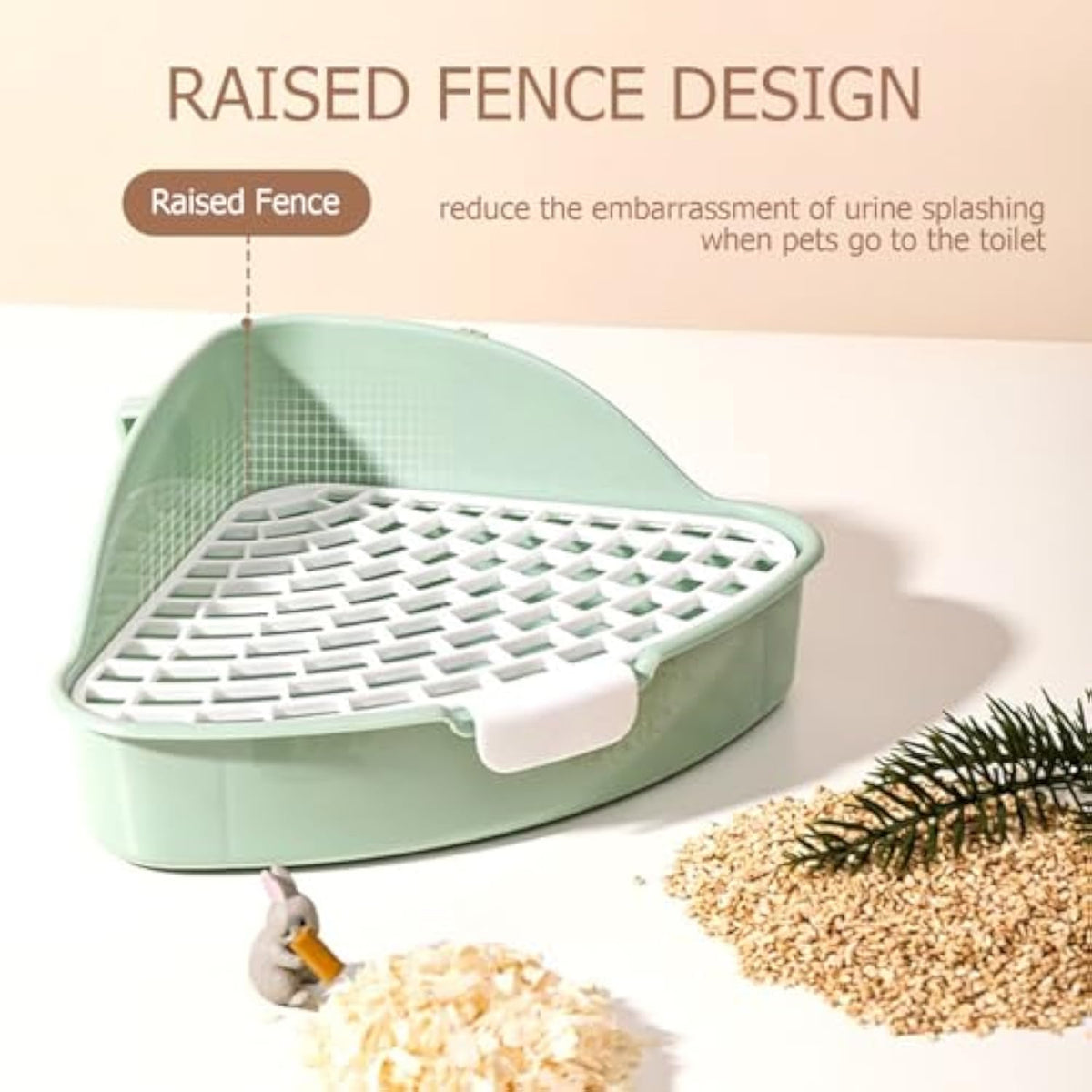 Rabbit Litter Box Bunny Corner Toilet Box Potty For  Small Pet