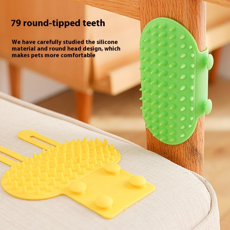 Cat Hair Removal Massage Comb Cats Scratching Rubbing Brush  Wall Corner Cat Scratcher Combs Pet Products