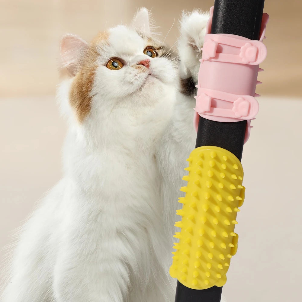 Cat Hair Removal Massage Comb Cats Scratching Rubbing Brush  Wall Corner Cat Scratcher Combs Pet Products