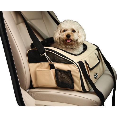 Pet Life ® 'Ultra-Lock' Collapsible Safety Travel Wire Folding Pet Dog Carseat Car Seat Carrier crate